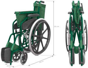 silla de ruedas plegable ñigera