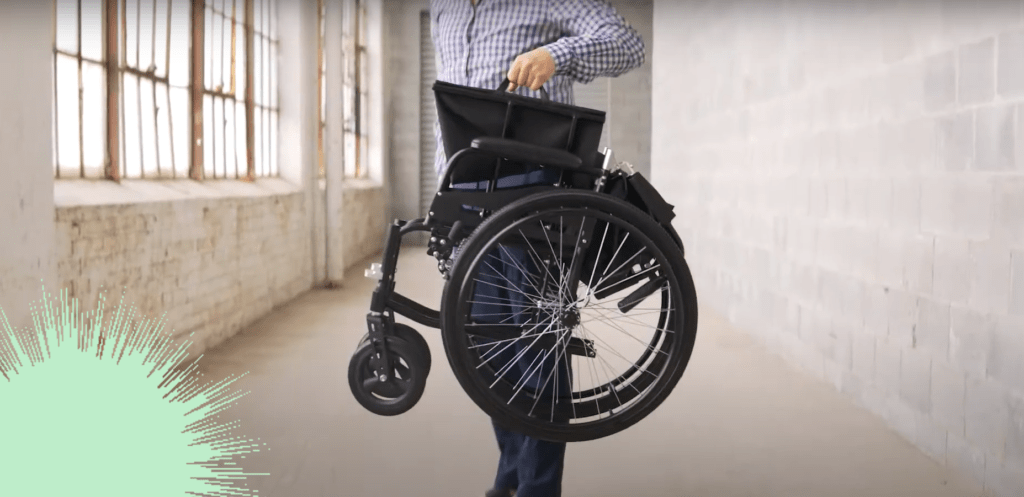 silla de ruedas plegable